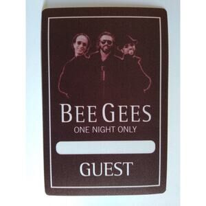 Bee Gees Backstage Pass Vintage 1997 Tour One Night Only Pop Rock Disco Guest